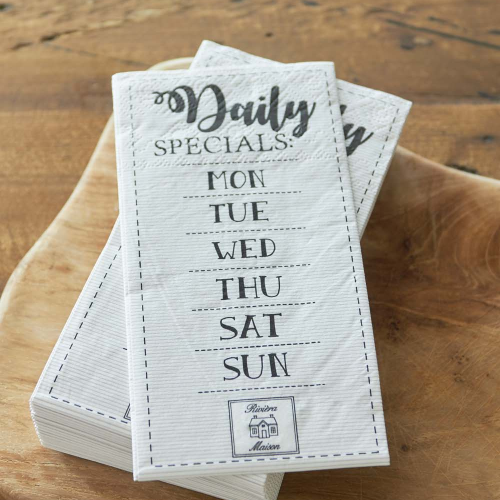 Paper Napkin Daily Specials
