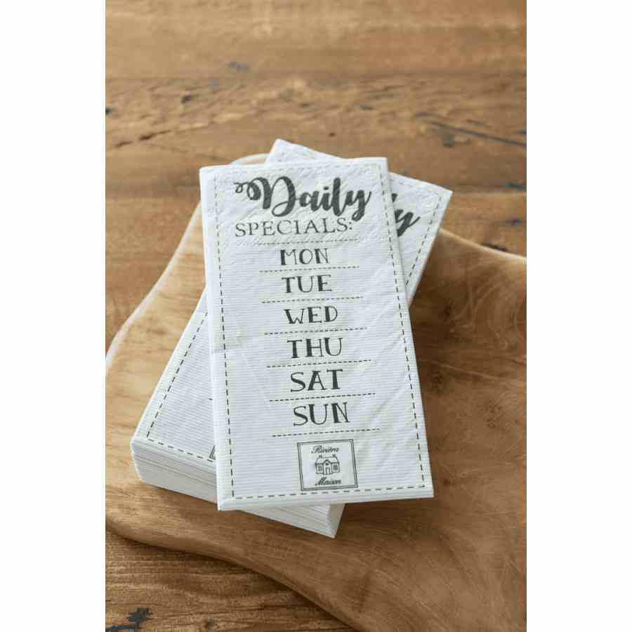 Paper Napkin Daily Specials