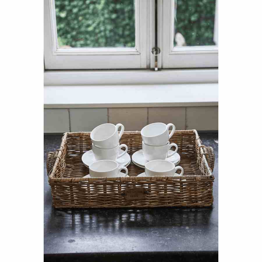 Rustic Rattan Resort Serving Tray