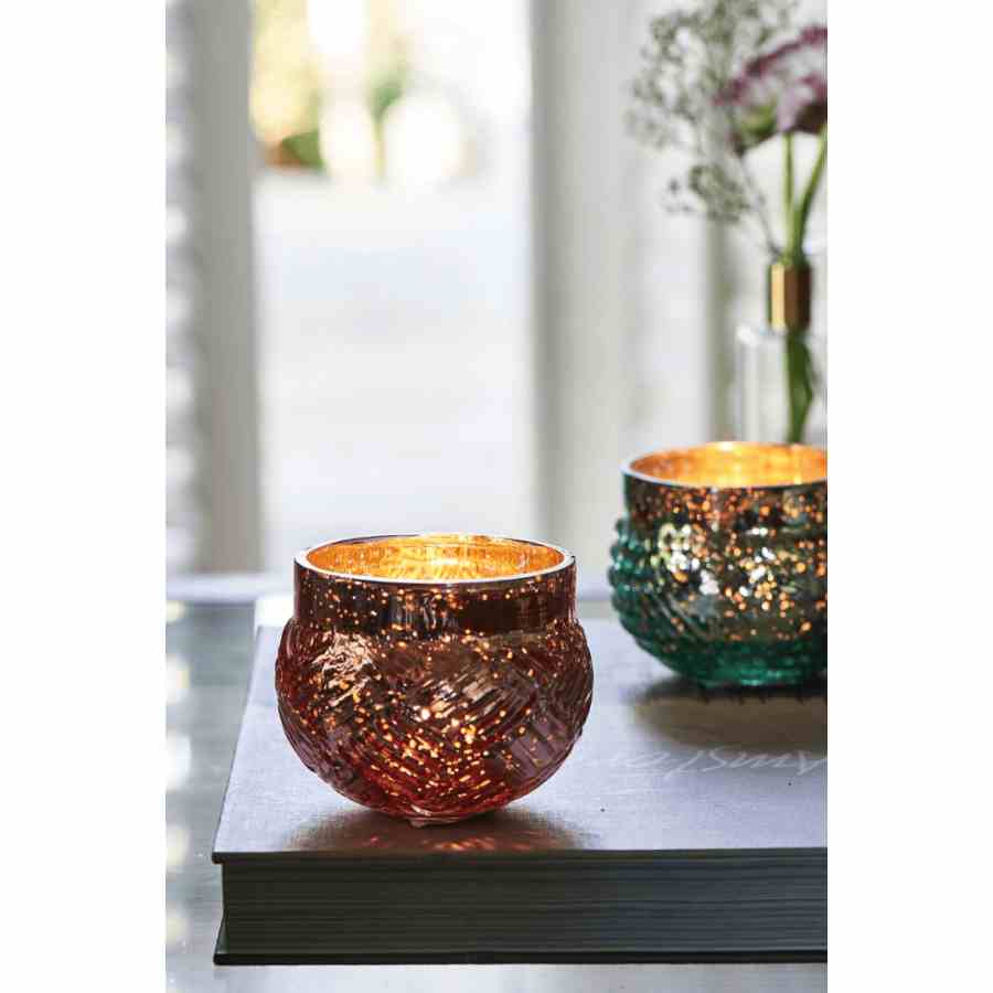 Whimsical Weave Votive pink