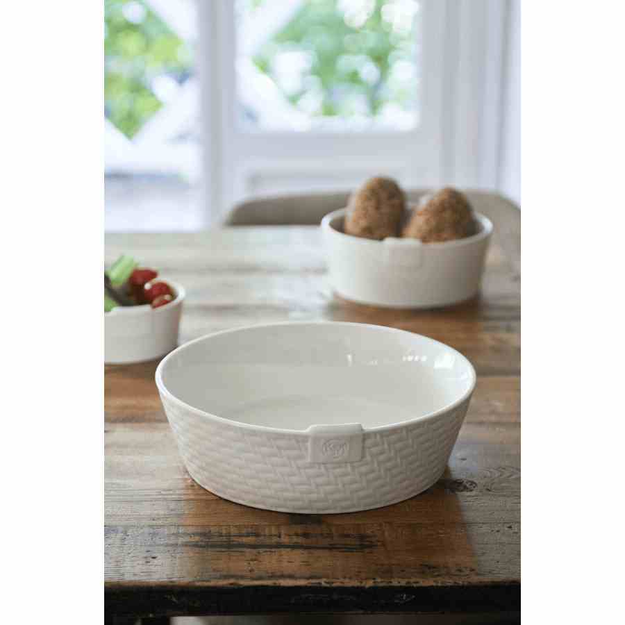 Pure Rattan Ceramic Bowl L