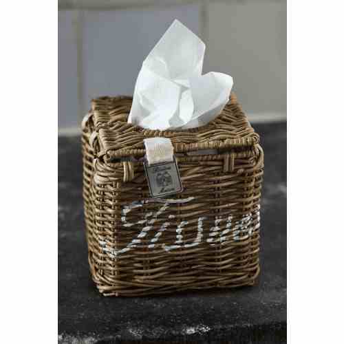 Rustic Rattan Tissue Square Box