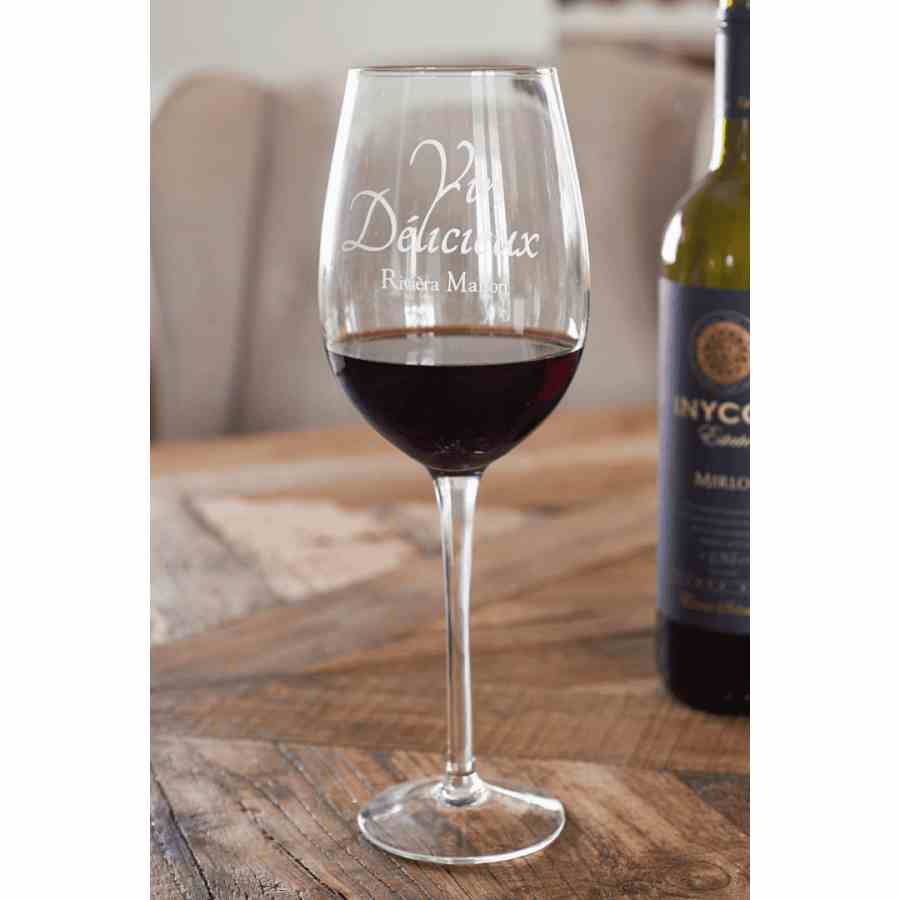 RM vin delicieux wine glass