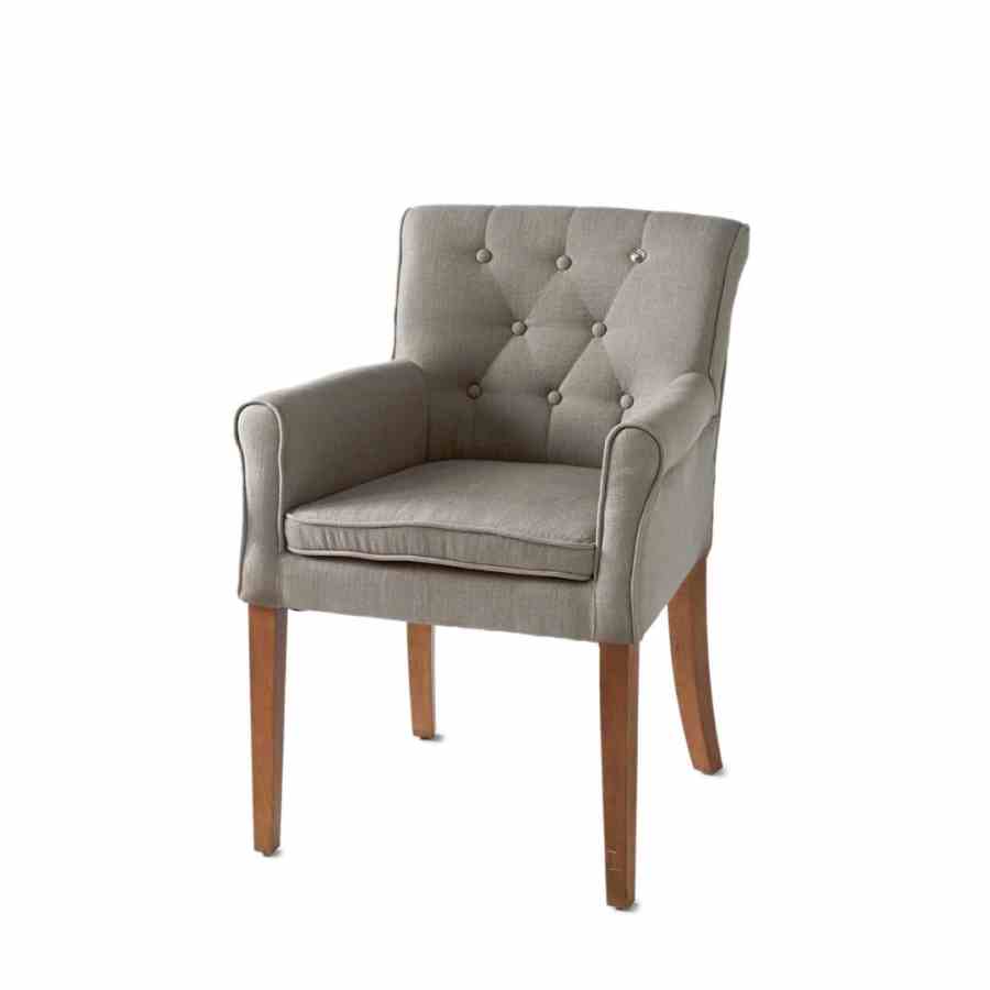 La Scala Dining Armchair, linen, mocca
