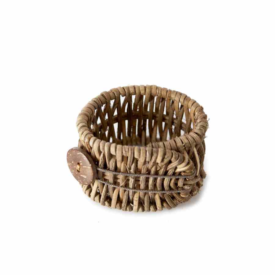 Rustic Rattan Folding Napkin Ring