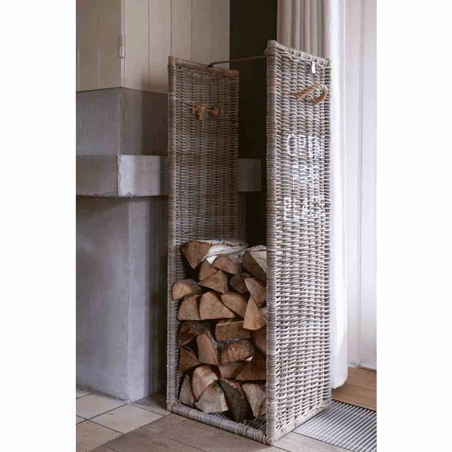 Open Fire Place Log Basket L