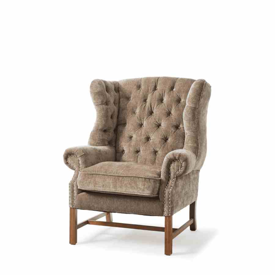 Franklin Park Wing Chair Vel Olive