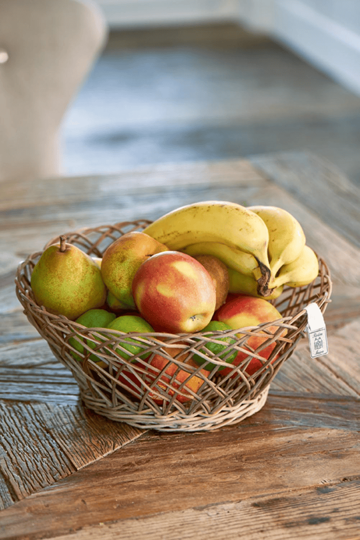 Rustic Rattan Fruit Basket