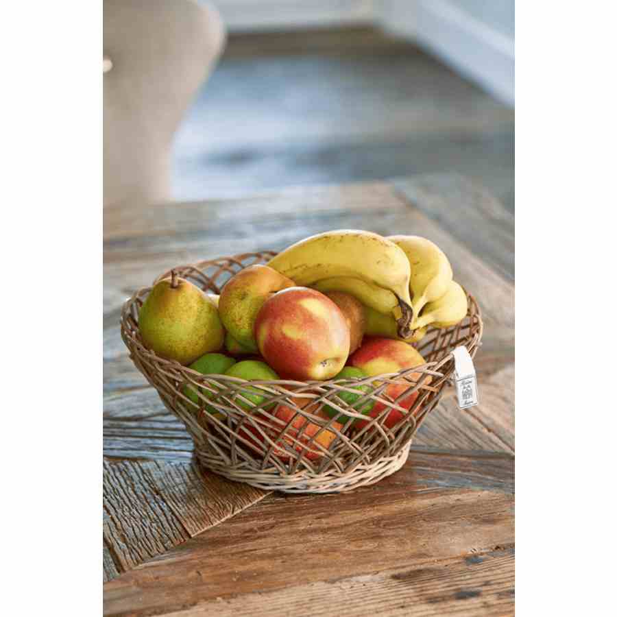 Rustic Rattan Fruit Basket