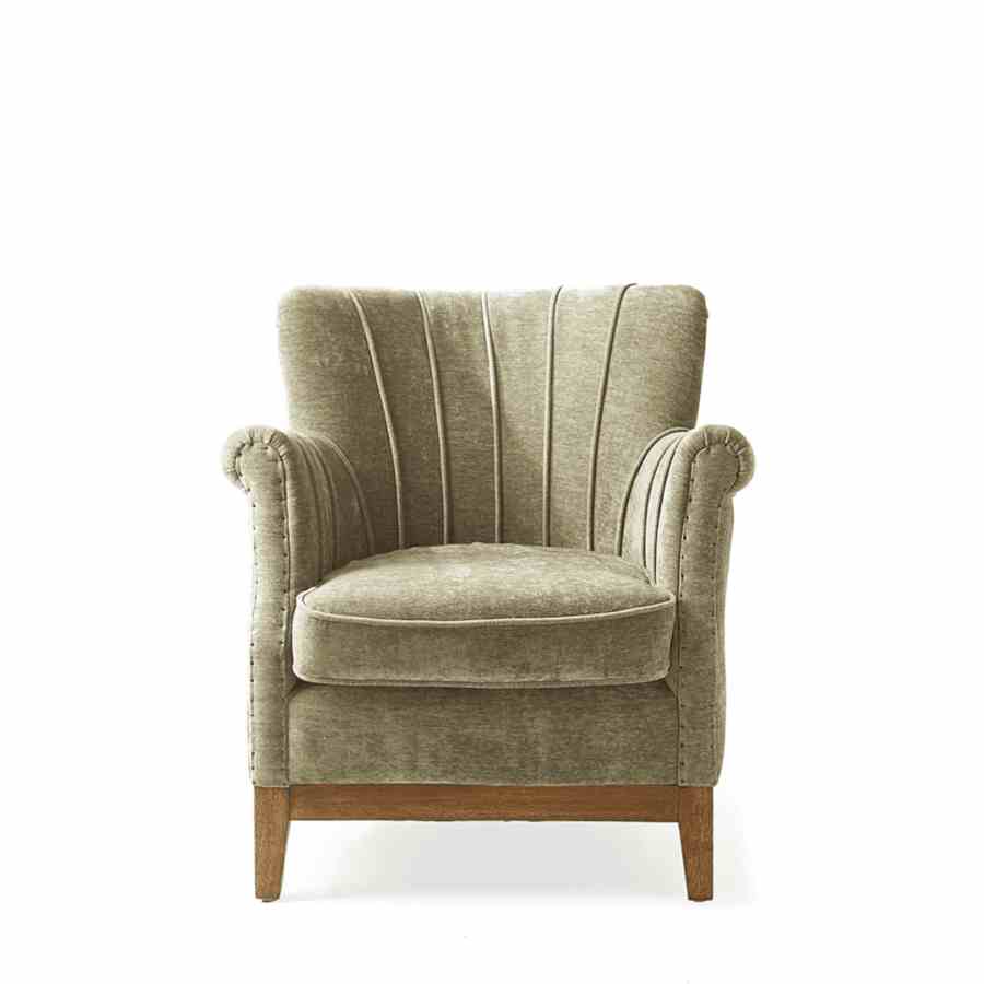East Village Armchair velvet Olive