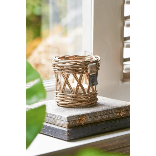Rustic Rattan Votive
