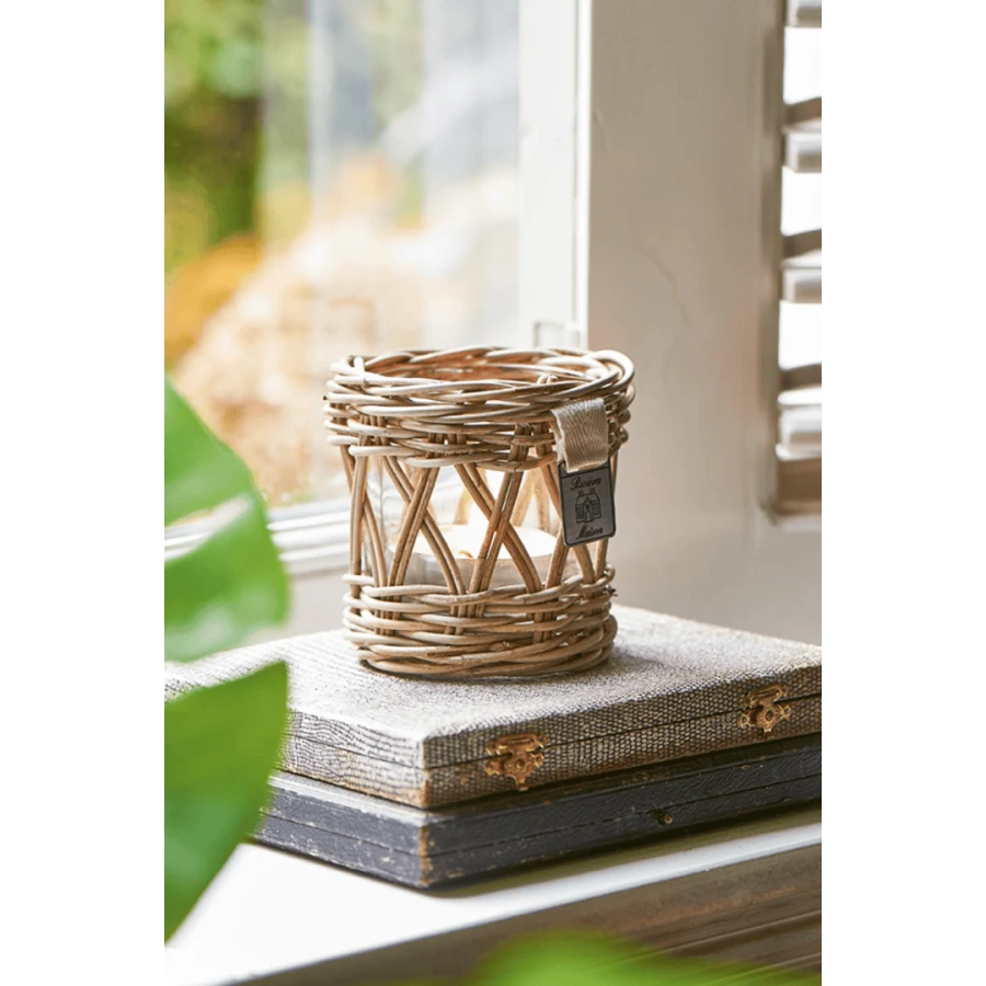 Rustic Rattan Votive