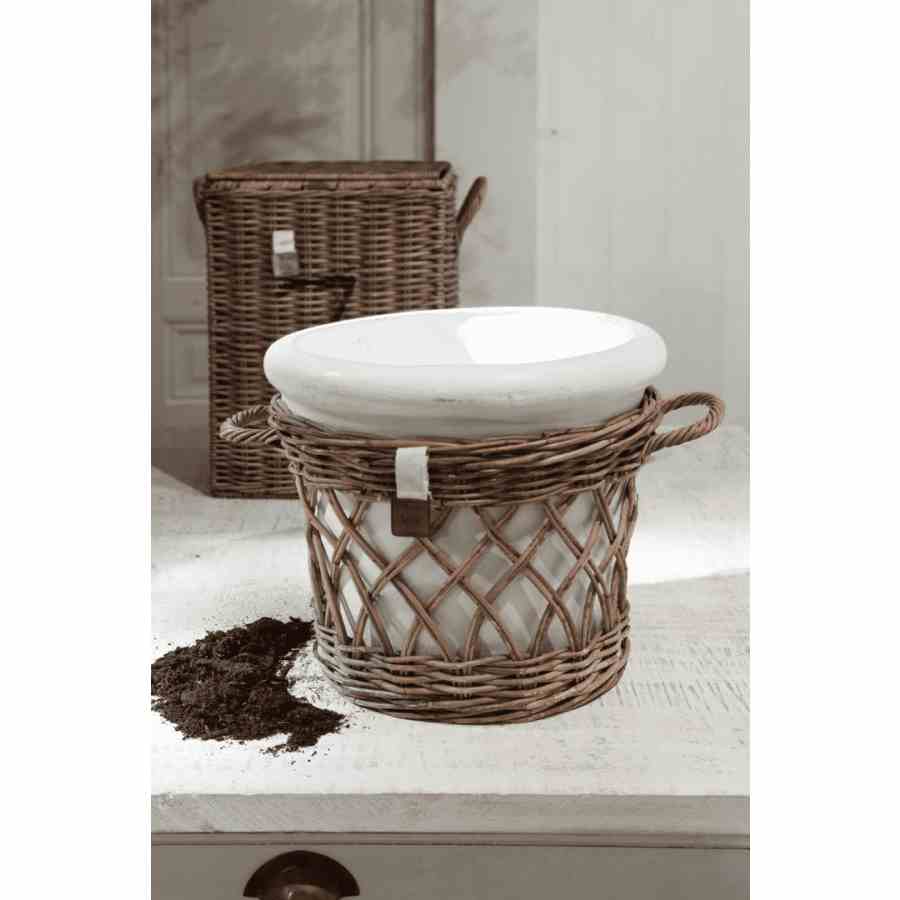 Cachepot Rattan Open Weave L