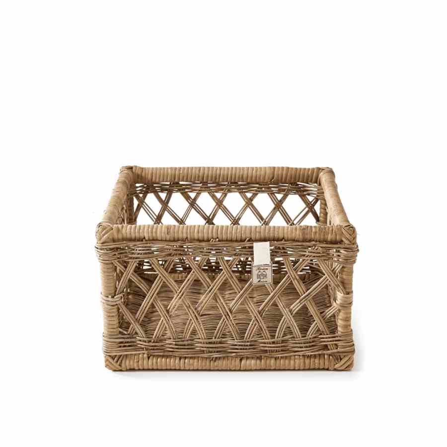 Rustic Rattan Basket Open Weave