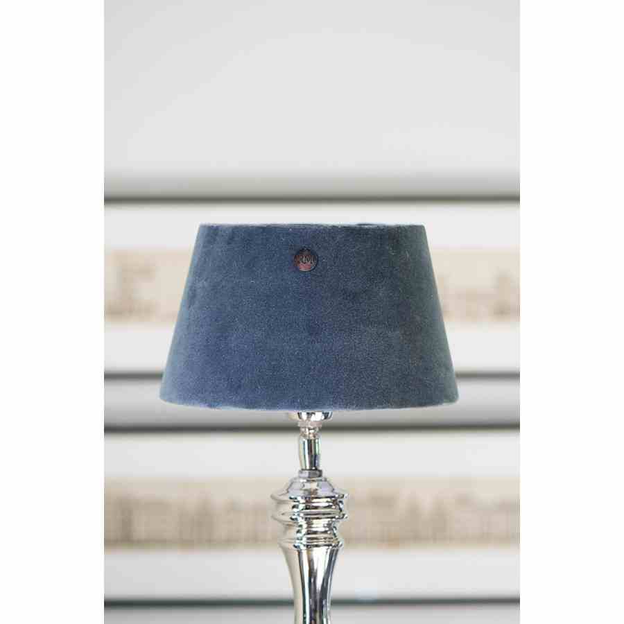 Velvet Lampshade clams grey 15x20