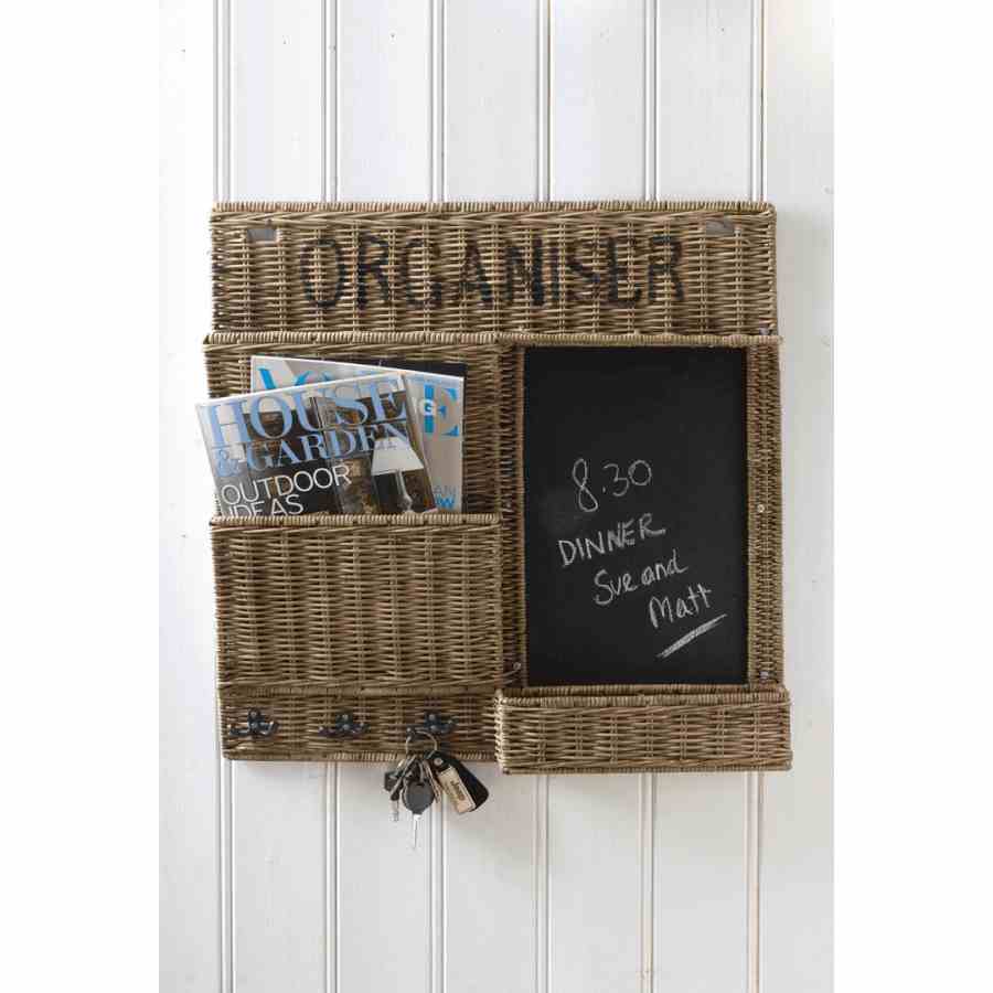 Rustic Rattan Wall Organiser