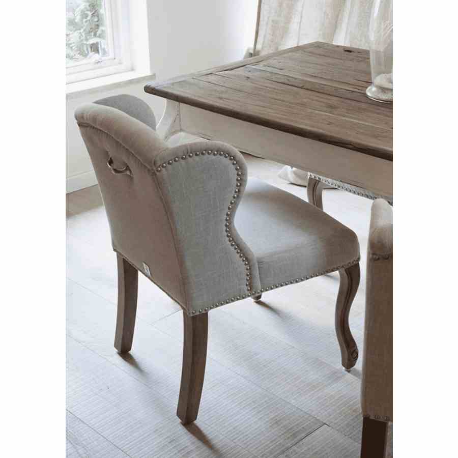 Keith Lowback Wing Chair lin Flax