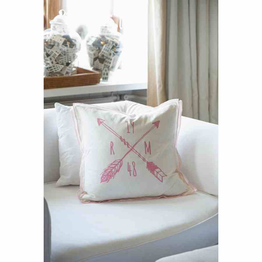 1948 RM PILLOW COVER WHITE/PINK 5050