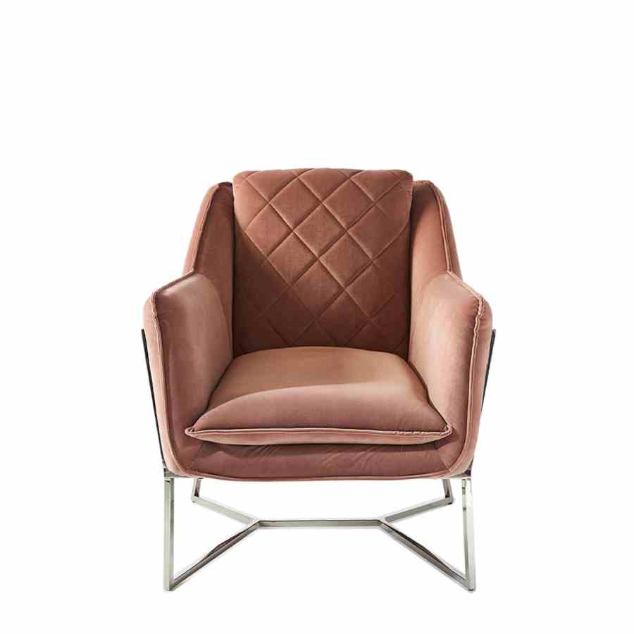 Walker Park Armchair Velvet Blush