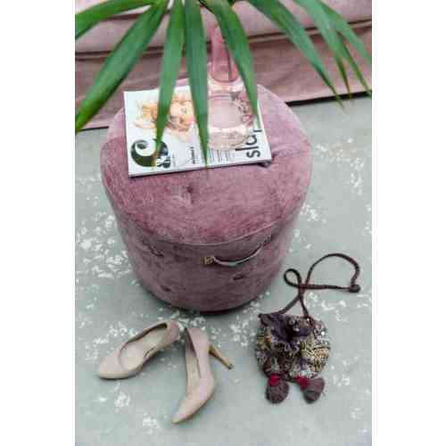 Bowery Footstool velvet Plum