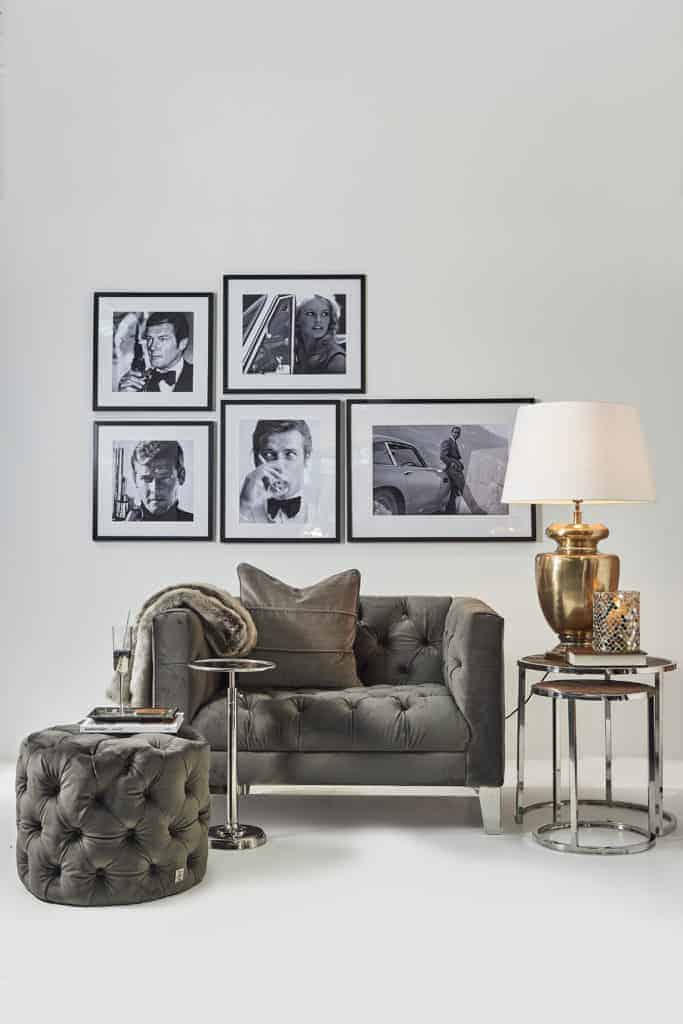 Opera Footstool 55dia Velvet SlGrey - Bilde 2