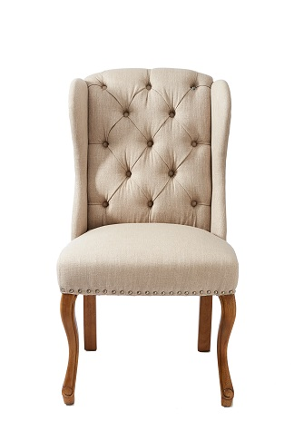 Keith II Dining Wing Chair lin Flax