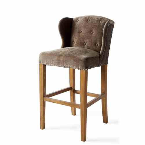 Keith II Lowback Barstool Vel Brown