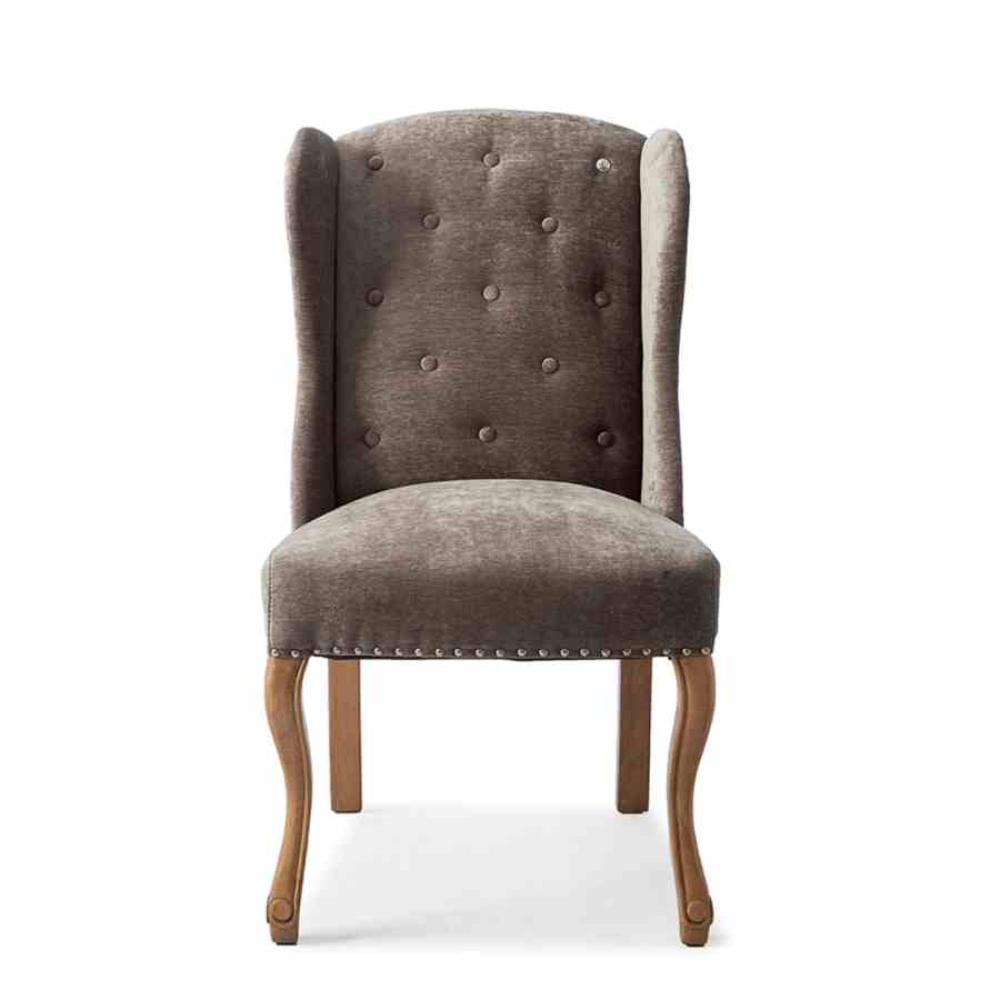 Keith II Din Wing Chair Velv Brown