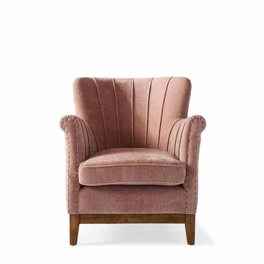 East Village Armchair Velvet Pink