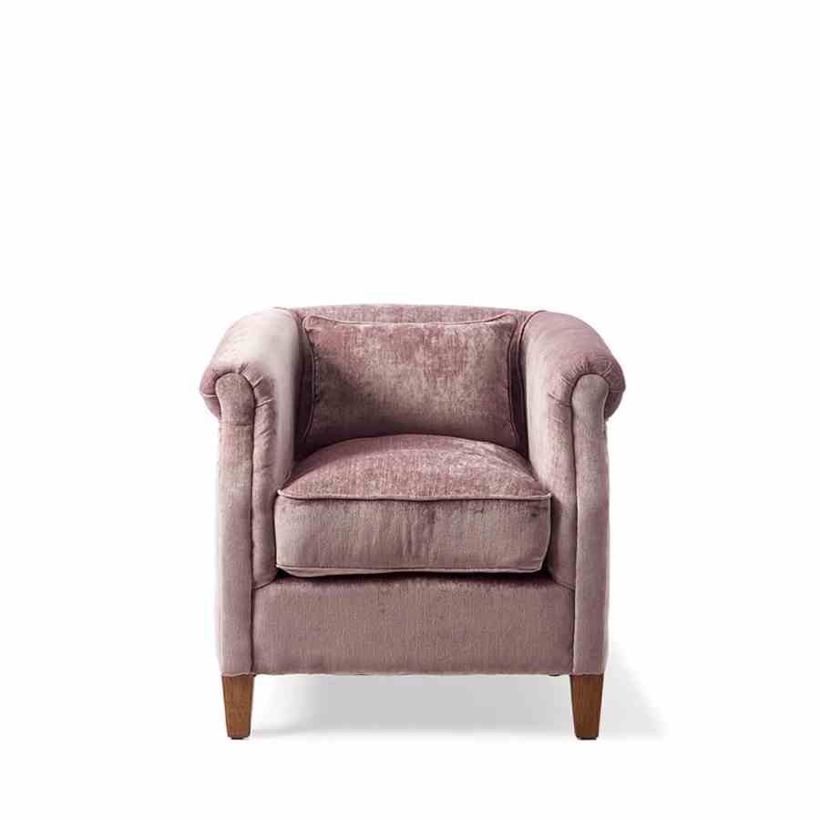 Cutler Park Club Chair Velvet Plum