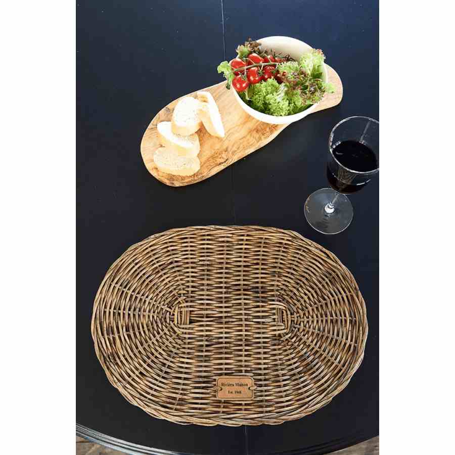 Rustic Rattan Placemat Oval