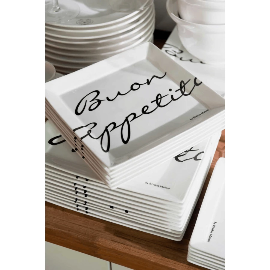 Buon Appetito Square Plate 22x22