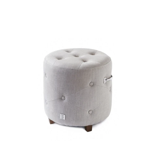 Bowery Footstool linen Flax