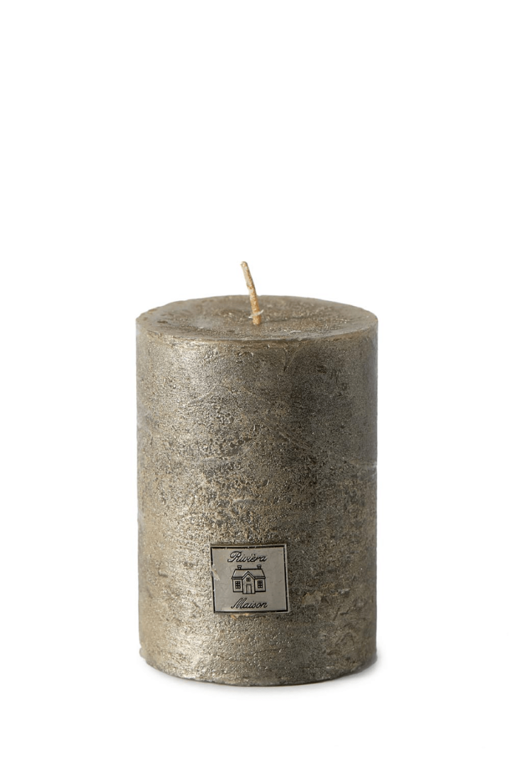 Rustic Candle antique silver 7x10