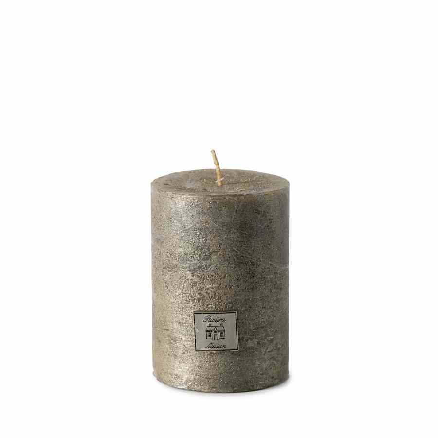 Rustic Candle antique silver 7x10