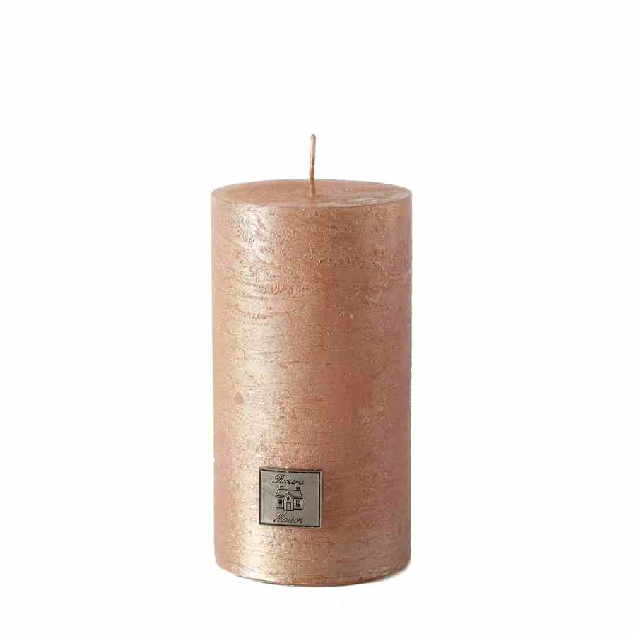 Rustic Candle burned rose 7x13