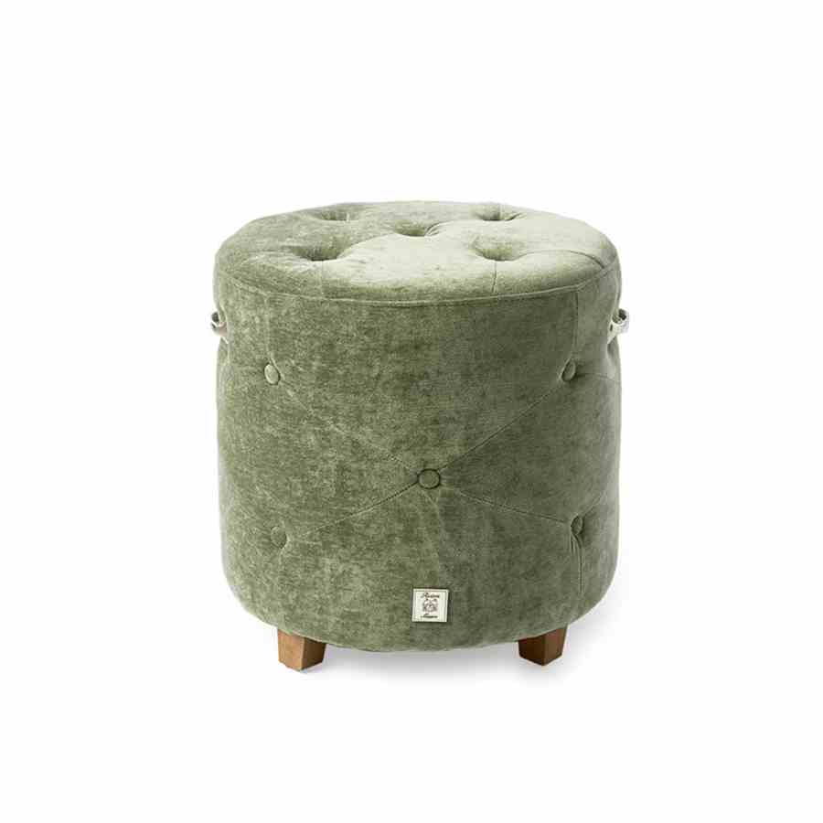 Bowery Footstool velvet Palm