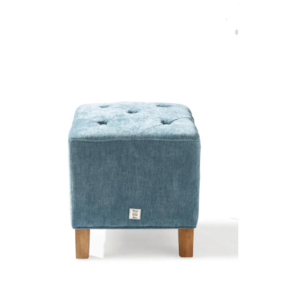 Royalton Footstool Velvet Indigo