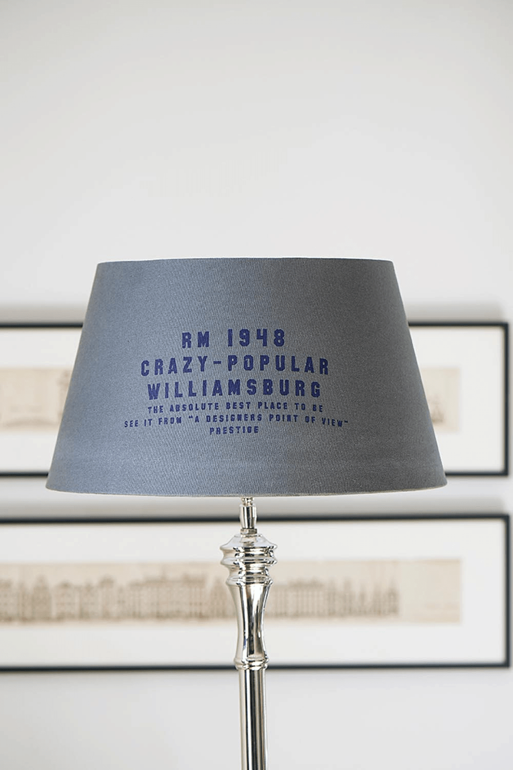 Williamsburg Lampshade grey 28x38