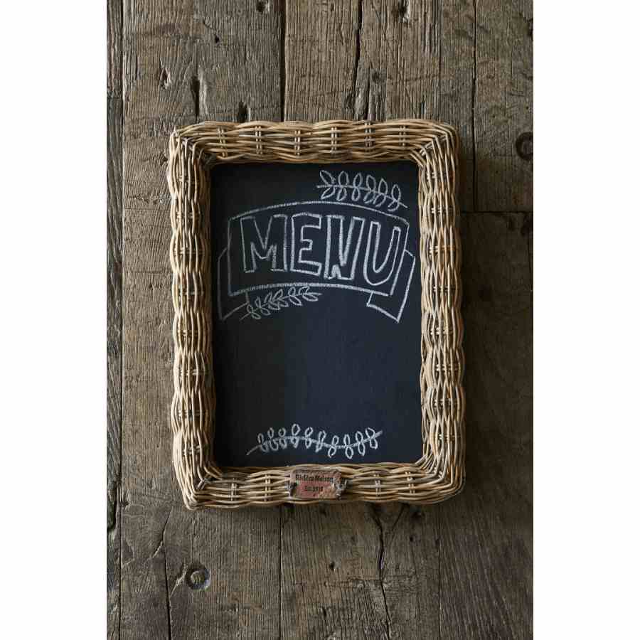 Rustic Rattan Shadow Chalk Board