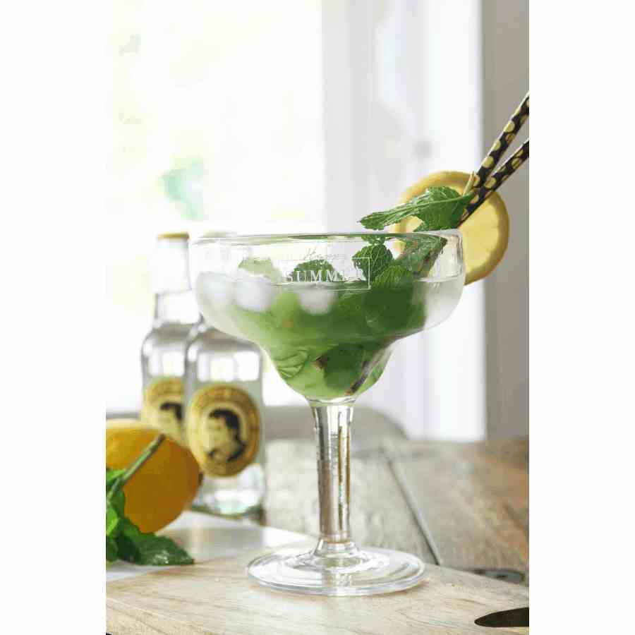 Happy Summer Cocktail Glass