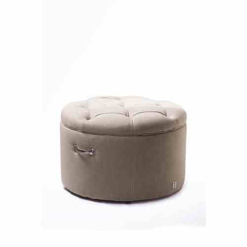 Park Avenue Footstool linen Flax