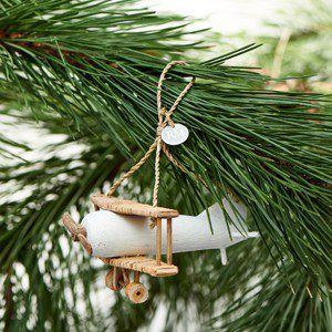 RR Double Decker Plane Ornament