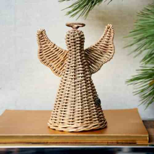 Rustic Rattan Christmas Angel S