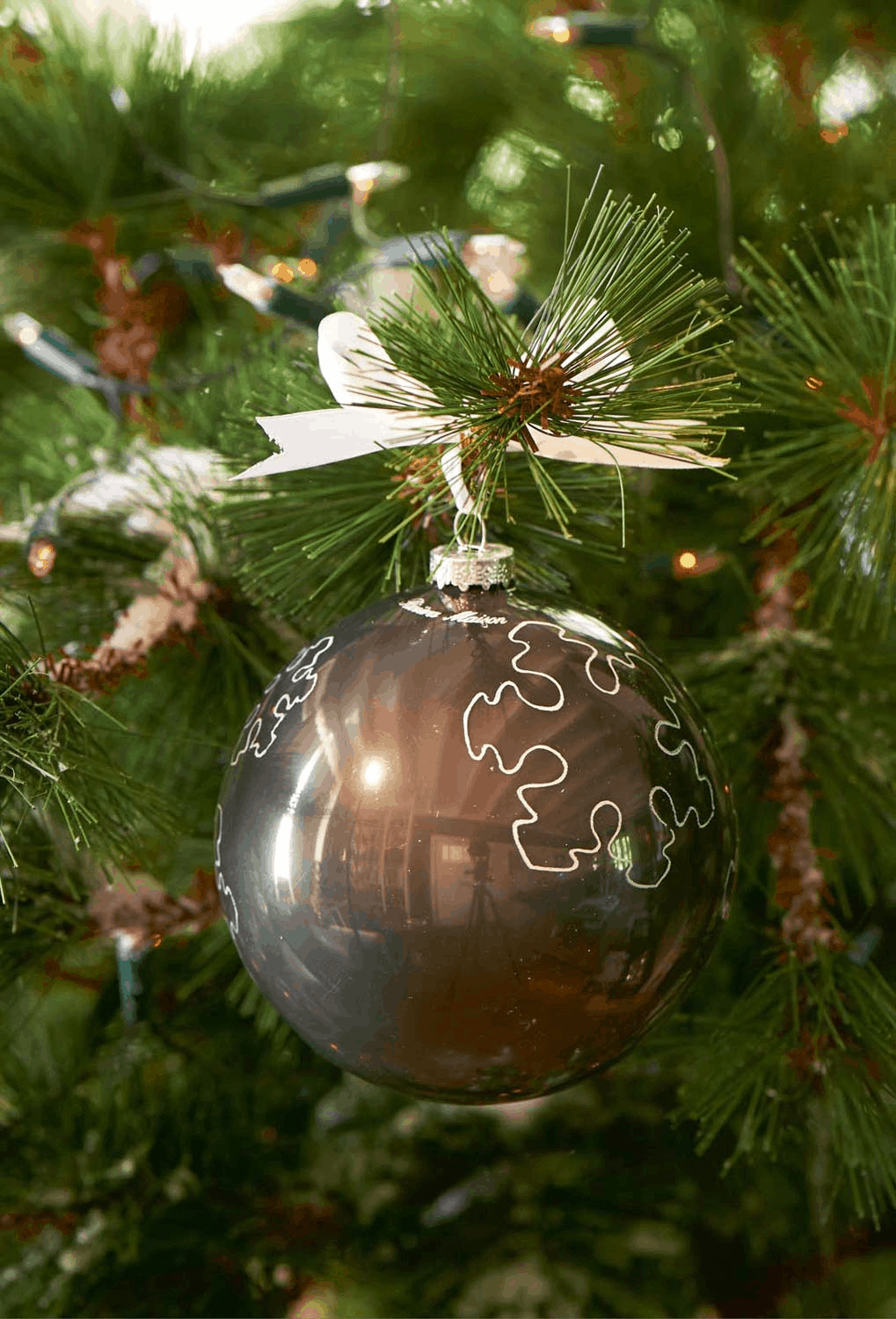 SNOWFLAKE ORNAMENT GREY DIA 12CM