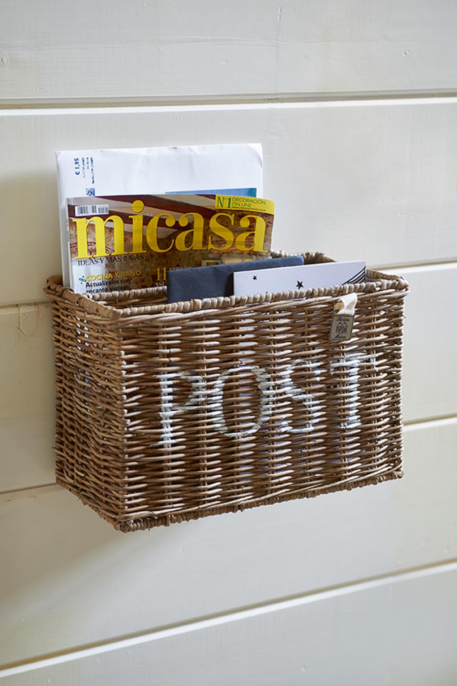 Rustic Rattan Post Basket