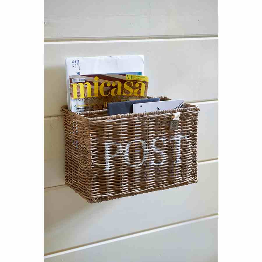 Rustic Rattan Post Basket