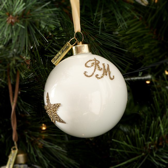 Christmas Star Ornament white Dia 8