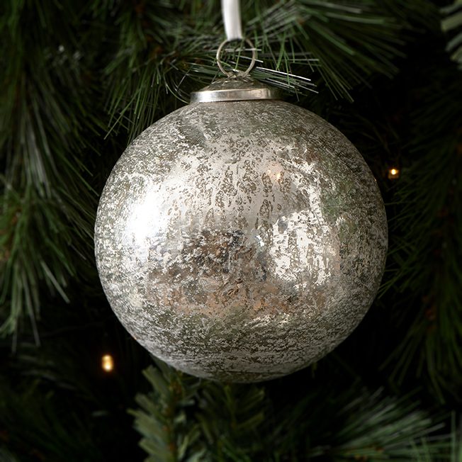 Antique Christmas Ornament silv D13