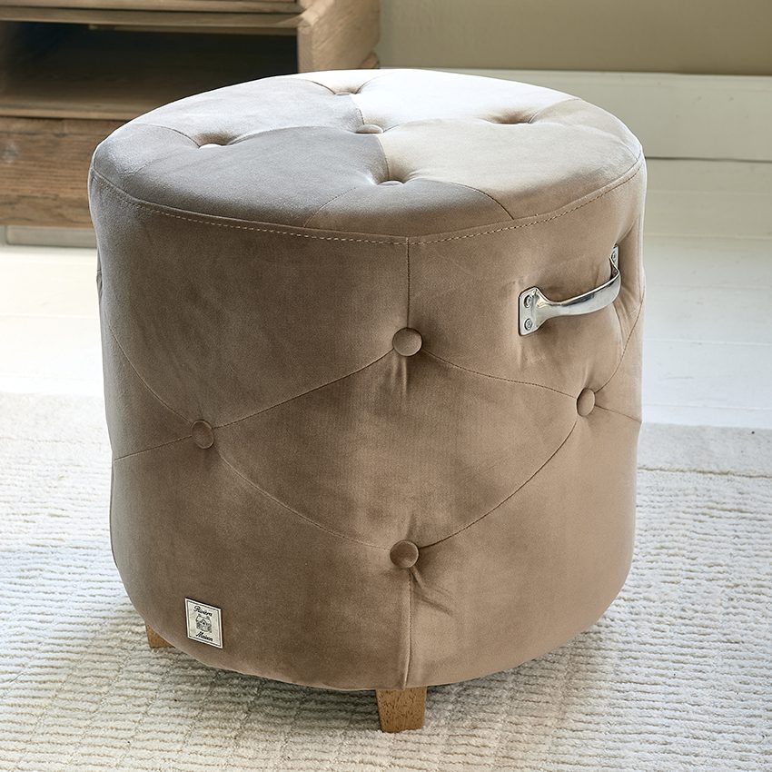 Bowery Footstool Vel III GlMink